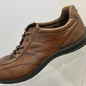 Ecco Brown Leather Bicycle Toe Lace-Up Sneaker Shoes Euro 42 Women's